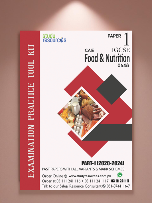 Cambridge IGCSE Food and Nutrition (0648) P-1 Past Papers Part-1 (2020-2024)